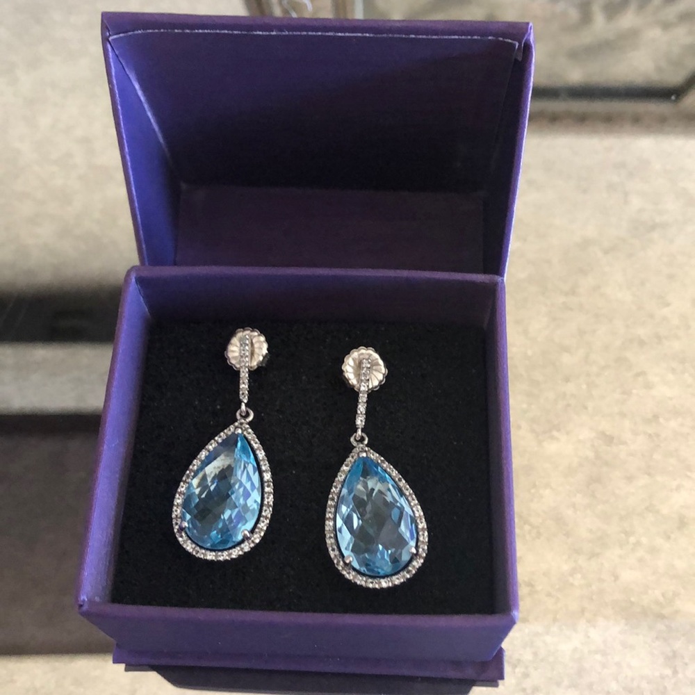 Blue Vintage Topaz earrings